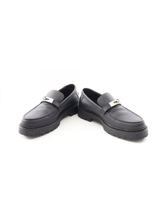 Hermes Loafers Icon Kelly Buckle Black Leather Moccasins main image 8